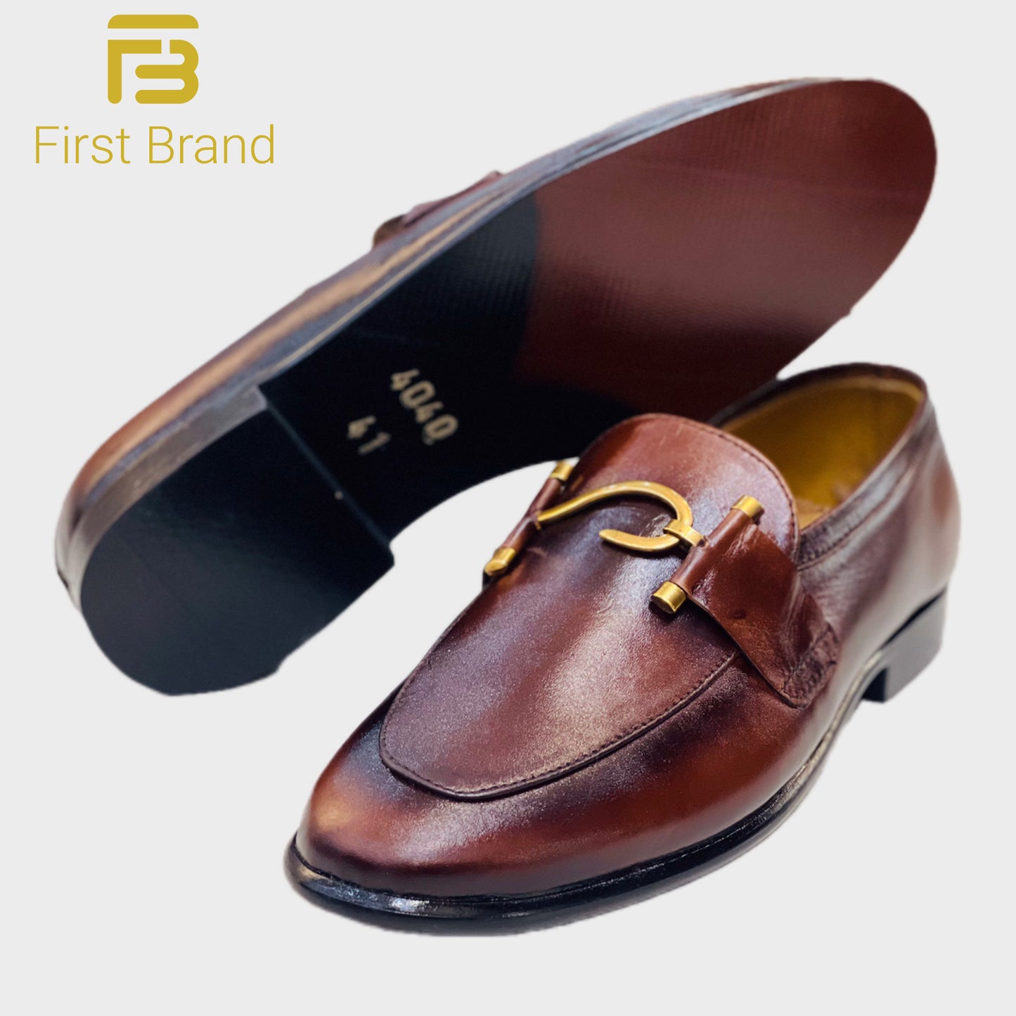 C027-Men’s leather shoe with S Buckle